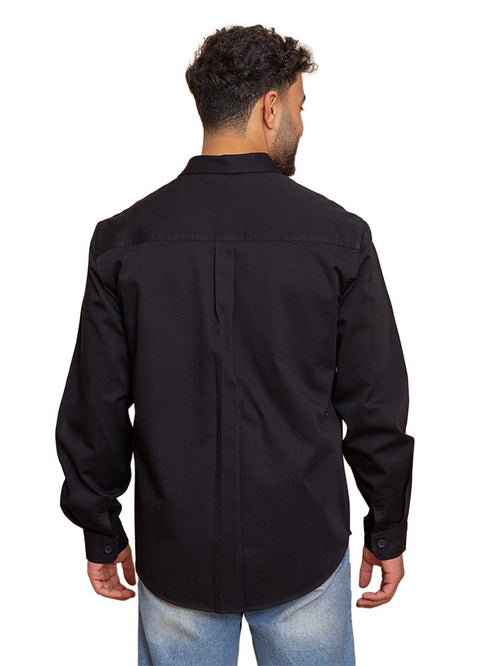 Black Gabardine Shirt - Khotwh