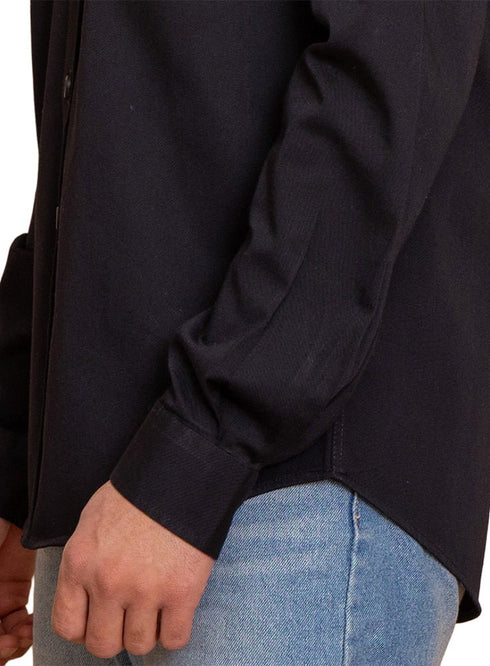 Black Gabardine Shirt - Khotwh