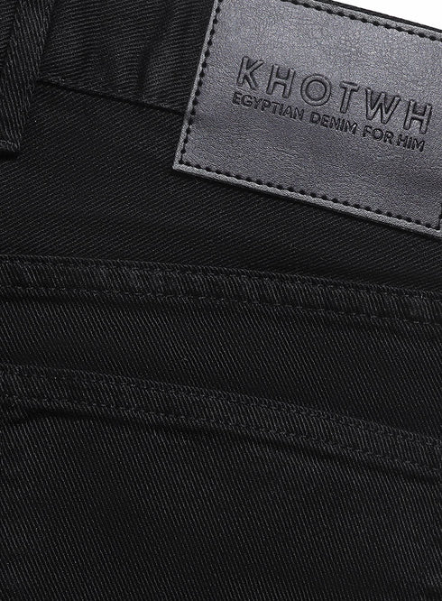 Black Gabardine Wide Leg Pant - Khotwh