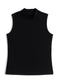 Black Half Sleeveless Slim Fit Top - Khotwh