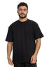 Black Jacquard - Over Size Round T-Shirt - Khotwh