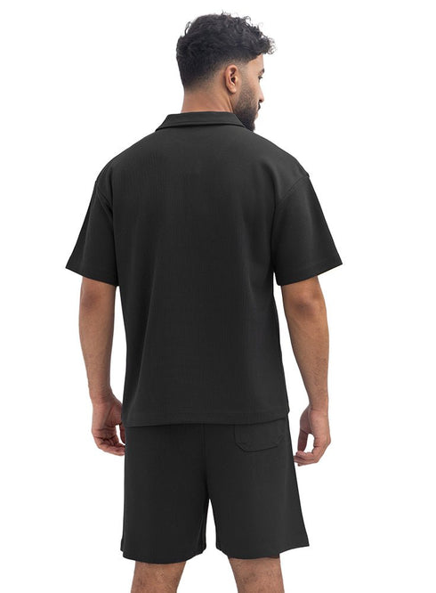 Black Jacquard Short - Khotwh