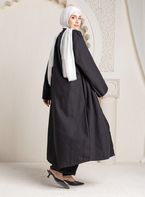 Black Jacquard Suit - Khotwh