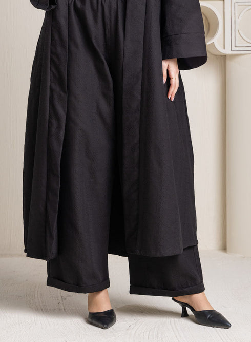 Black Jacquard Suit - Khotwh