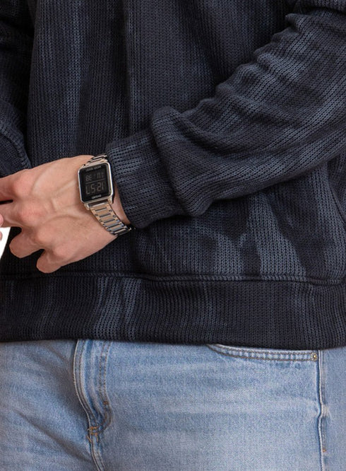 Black Kint Half Zipper - Khotwh