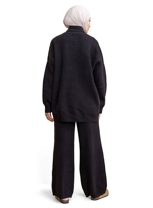 Black Knit Suit - Khotwh