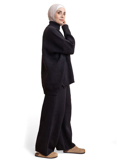 Black Knit Suit - Khotwh
