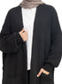 Black knitted-Long Cardigan - Khotwh