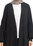 Black knitted-Long Cardigan - Khotwh