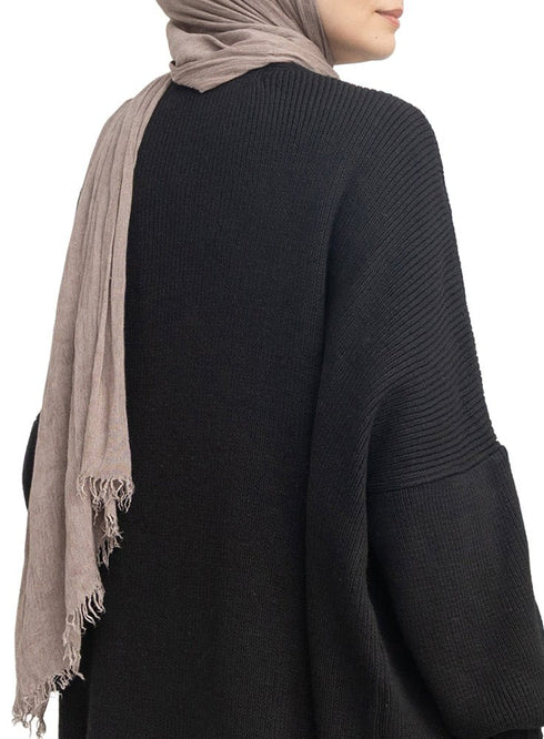Black knitted-Long Cardigan - Khotwh