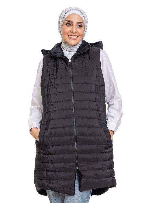 Black L - Cut Double Face Jacket - Khotwh