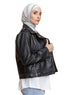 Black Leather Jacket - Khotwh