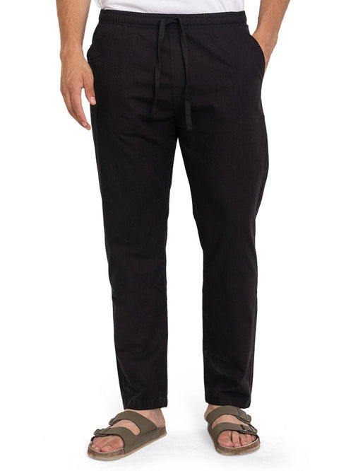 Black linen Pant - Khotwh
