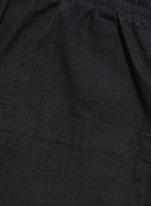 Black linen Pant - Khotwh