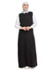 Black Linen Sleeveless Dress - Khotwh