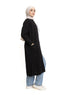 Black Long buttons Cardigan - Khotwh