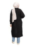 Black Long buttons Cardigan - Khotwh