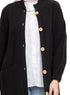 Black Long buttons Cardigan - Khotwh