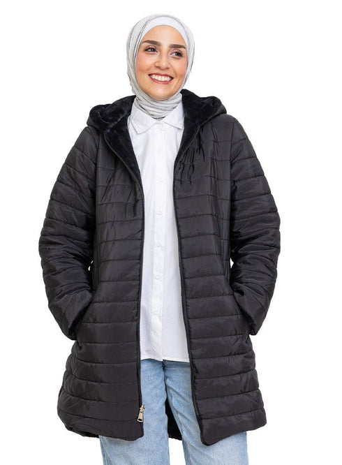 Black Long - Double Face Jacket - Khotwh