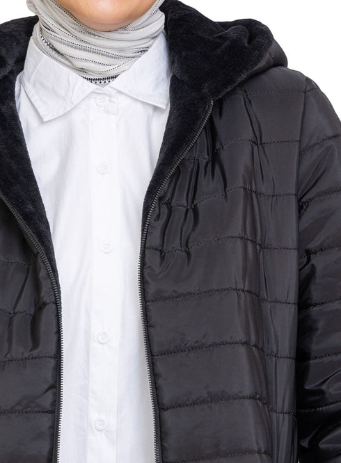 Black Long - Double Face Jacket - Khotwh