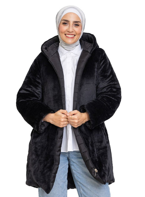 Black Long - Double Face Jacket - Khotwh