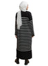 Black Long - Striped Dress - Khotwh