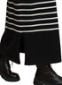Black Long - Striped Dress - Khotwh