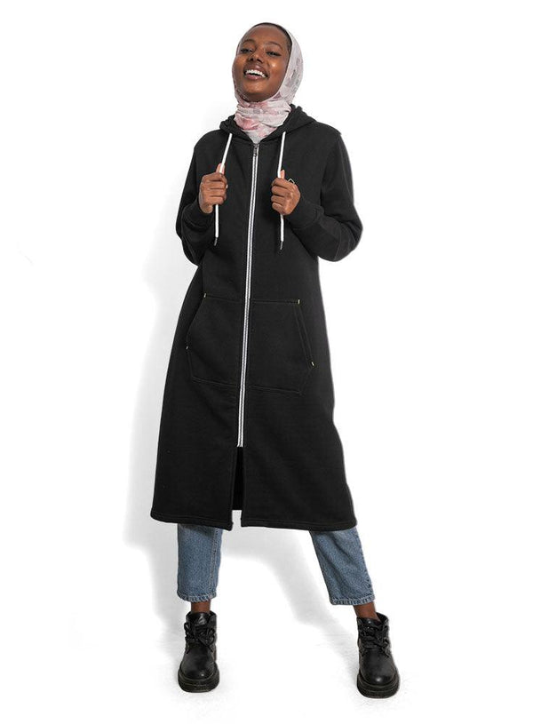 Black Long SW - Zipper - Khotwh