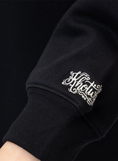 Black Long V - Over Size Sw - Round - Khotwh