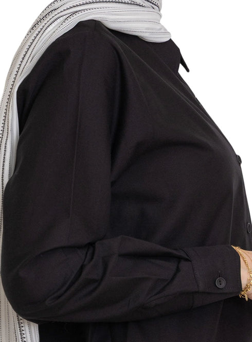 Black L.Oxford Shirt (W) - Khotwh