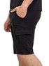 Black Melton Cargo Short - Khotwh