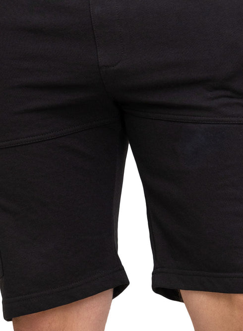 Black Melton Cargo Short - Khotwh