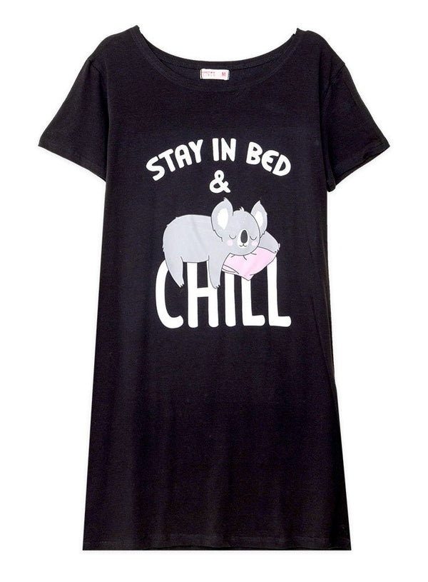 Black Night Shirt - Design 10 - Khotwh