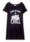 Black Night Shirt - Design 10 - Khotwh