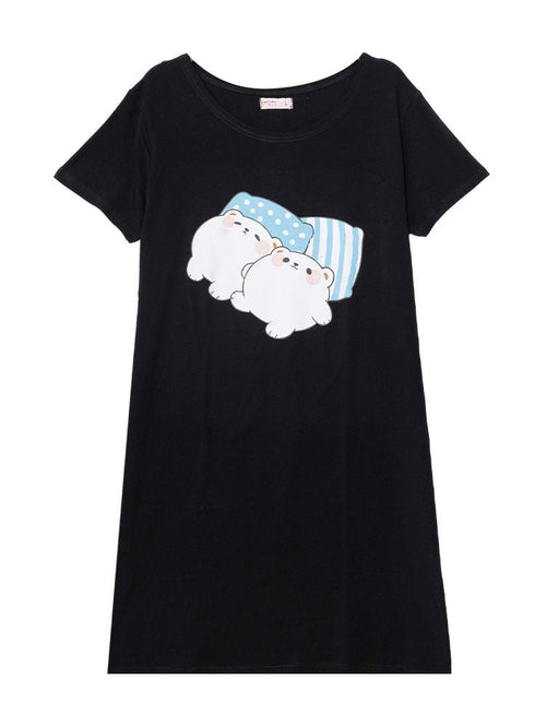Black Night Shirt - Design 11 - Khotwh