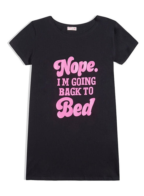 Black Night Shirt - Design 19 - Khotwh