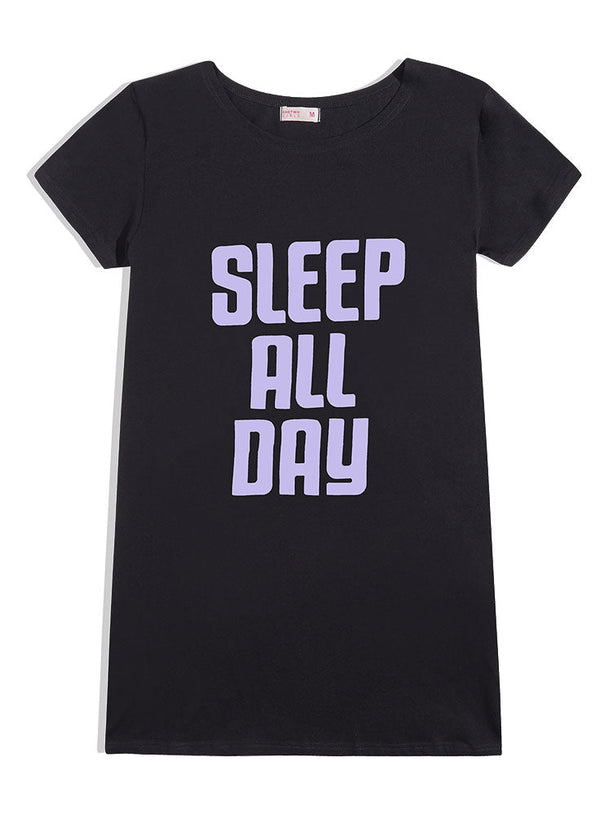 Black Night Shirt - Design 23 - Khotwh