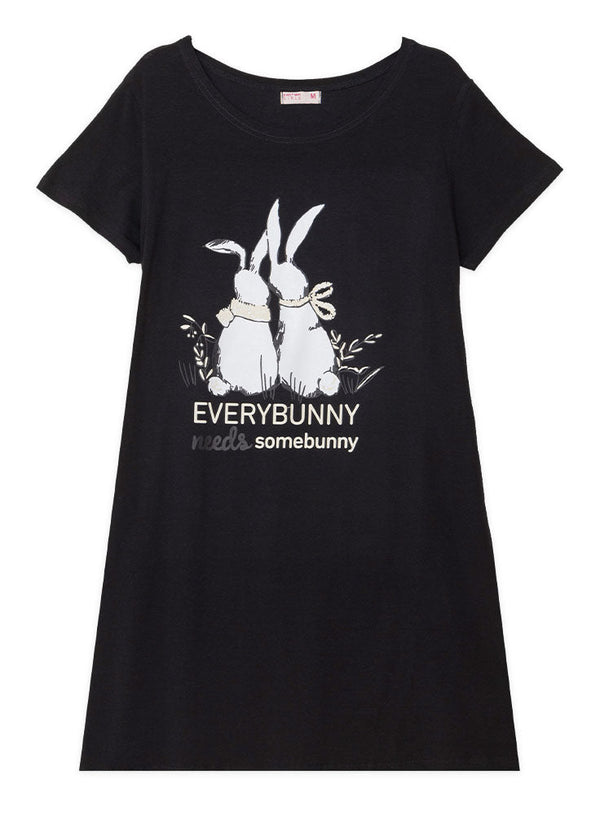 Black Night Shirt - Design 3 - Khotwh