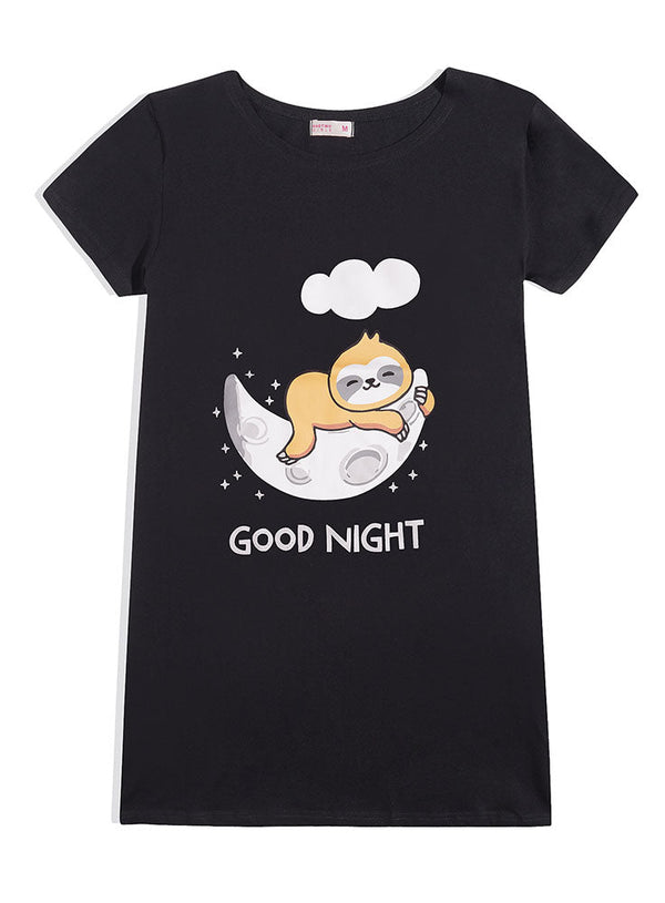 Black Night Shirt - Design 34 - Khotwh