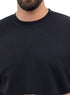 Black NP-Over Size Round T-Shirt - Khotwh