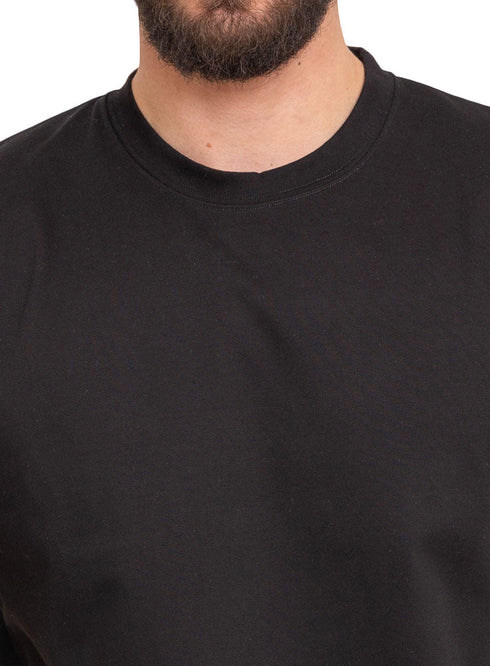 Black O.S Round T-Shirt - Khotwh