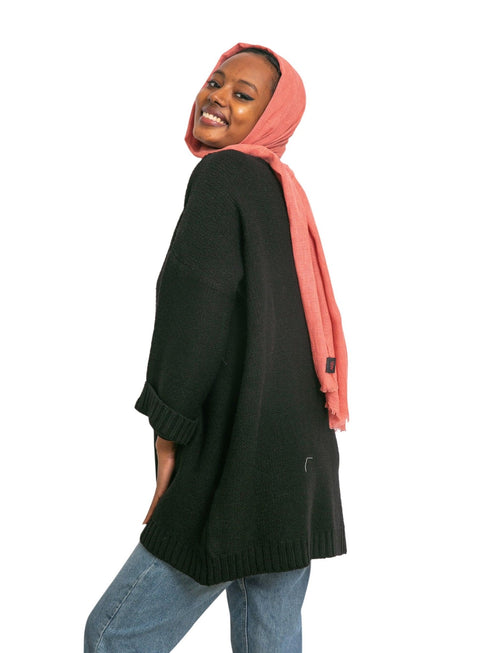 Black Over Size Pullover - Khotwh