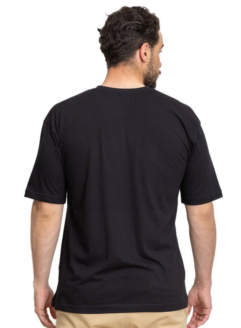 Black Over Size Round T-Shirt - Khotwh