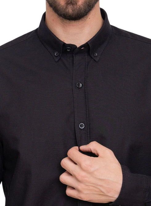 Black Oxford Shirt - Khotwh