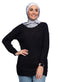 Black plait pullover - Khotwh