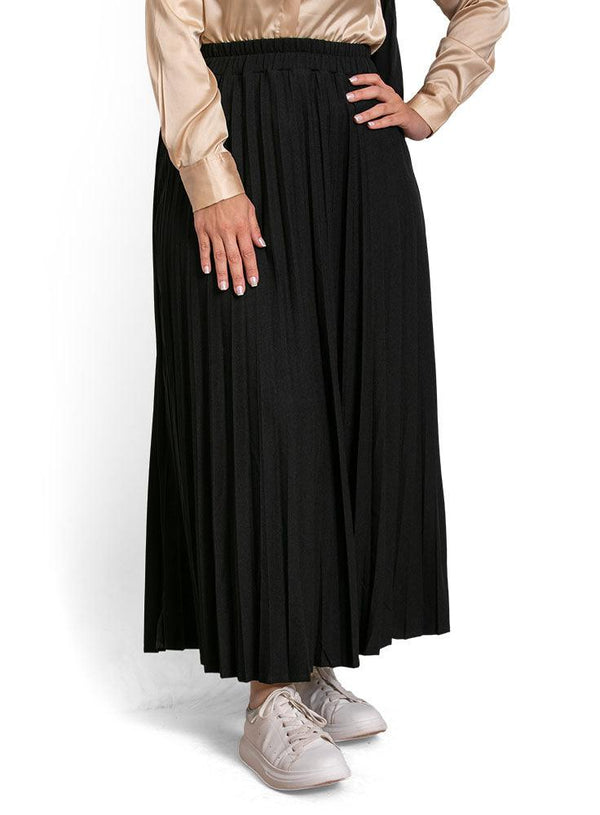 Black Pleated Skirt - Khotwh