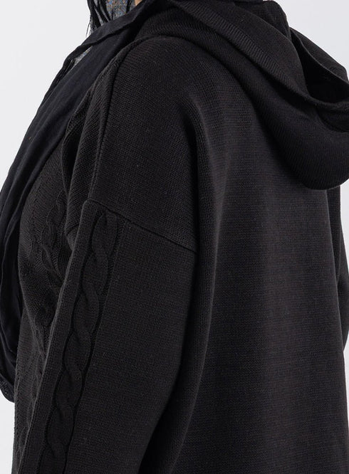 Black plexus Hoodie Pullover - Khotwh