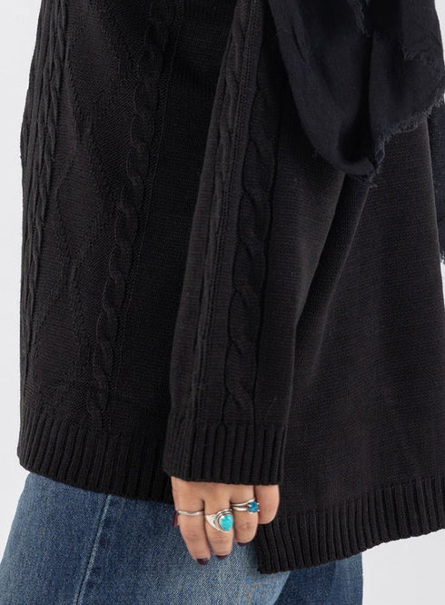 Black plexus Hoodie Pullover - Khotwh