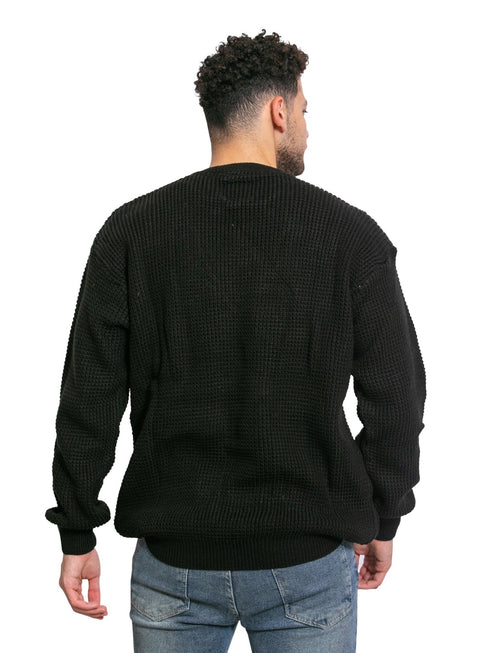 Black Plus Size Pullover - Khotwh