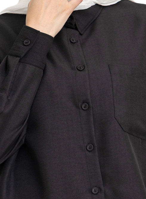 Black Pocket O - S Shirt - Khotwh